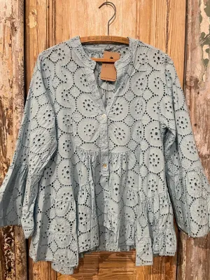 Loose Eyelit Top