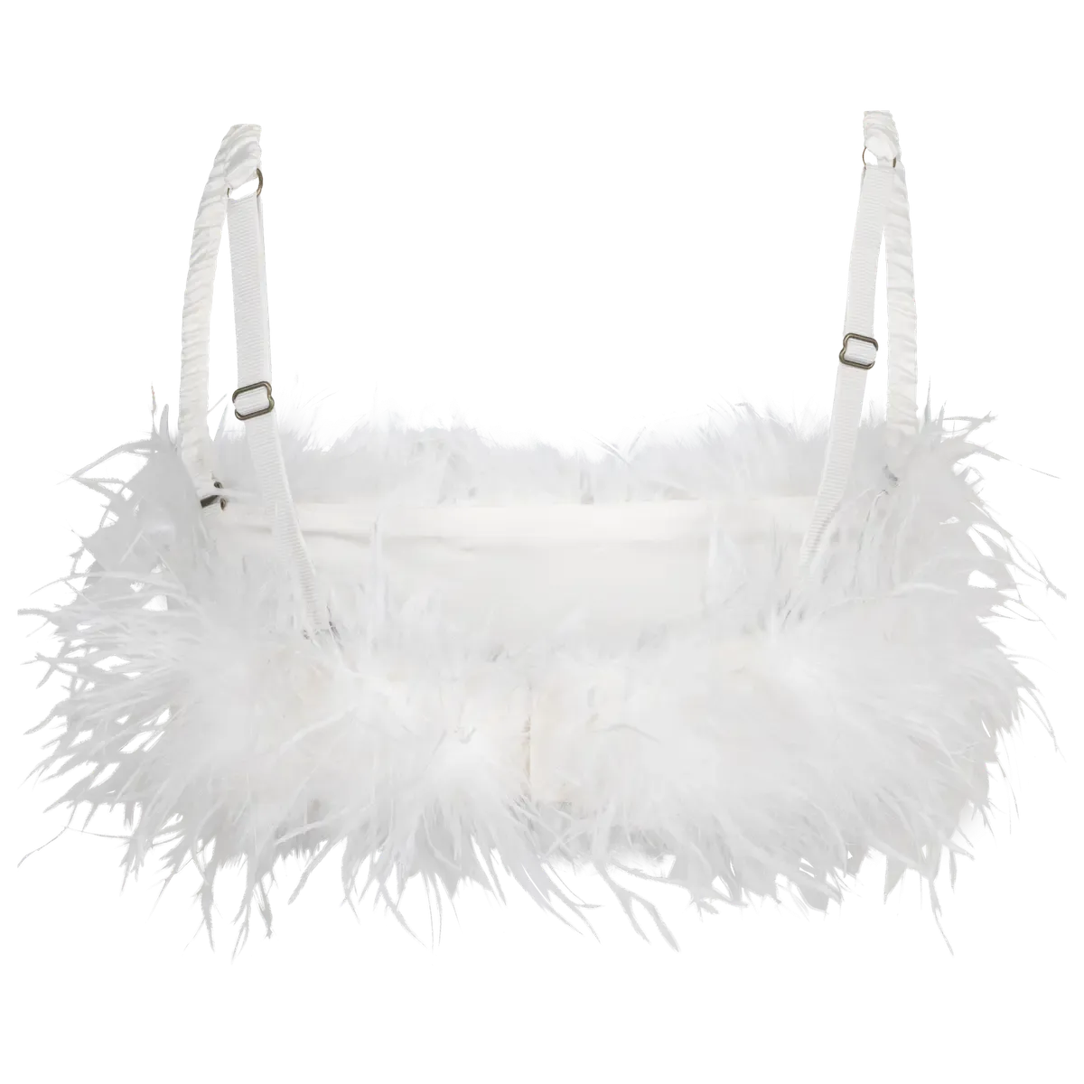Love Stories Fanny Fluffy Feather Bralette | Off White