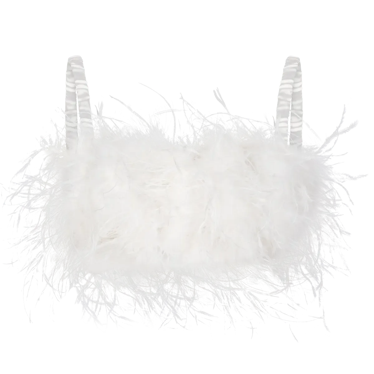 Love Stories Fanny Fluffy Feather Bralette | Off White