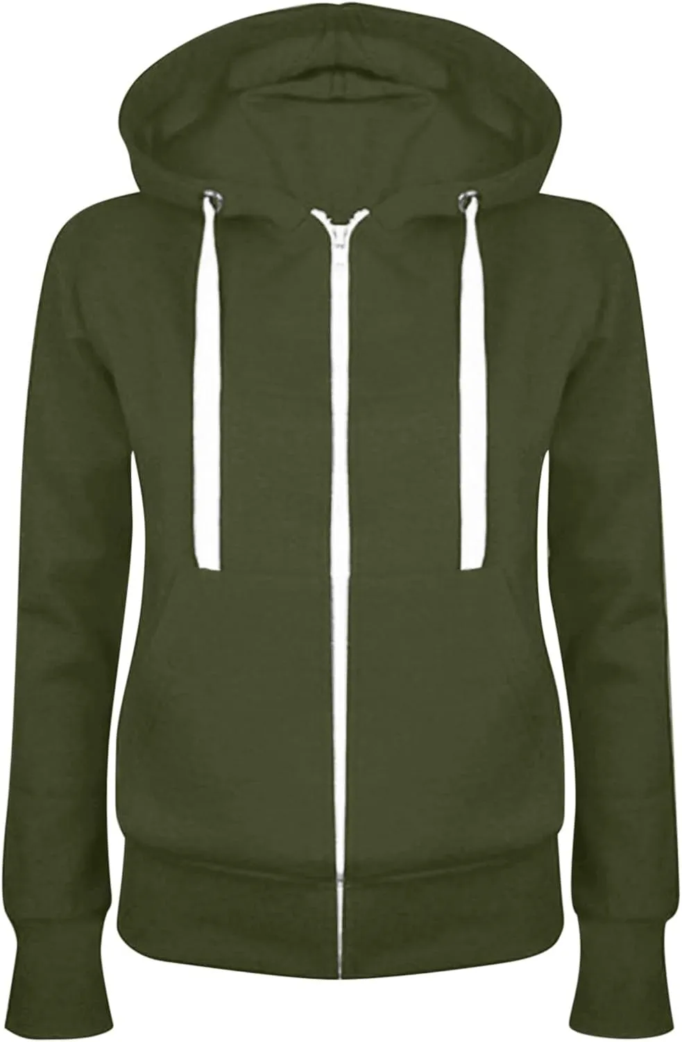 LRMQS Hoodies for Women Zip up Drawstring Long Sleeve Jackets Sweatshirts with Pocket Fall Fashion 2024 Soft Casual Clothes