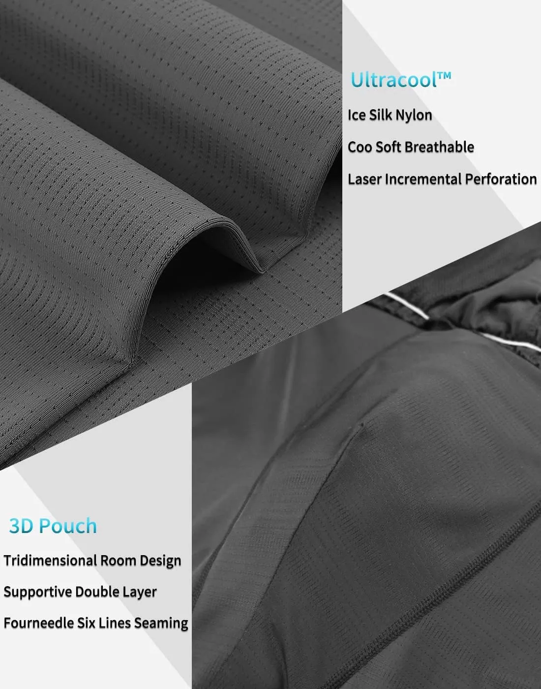 LUCOWEE Mens Swim Trunks Comfortable Compression Liner Swim Shorts Zipper Pockets Quick Dry 7" Inseam Bathing Suit Swimsuits