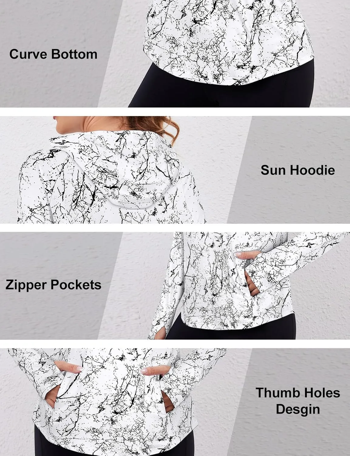 LURANEE Women's UPF 50  Sun Shirt SPF Long Sleeve Hoodie UV Protection Clothing Hiking Fishing Outdoor with Pockets