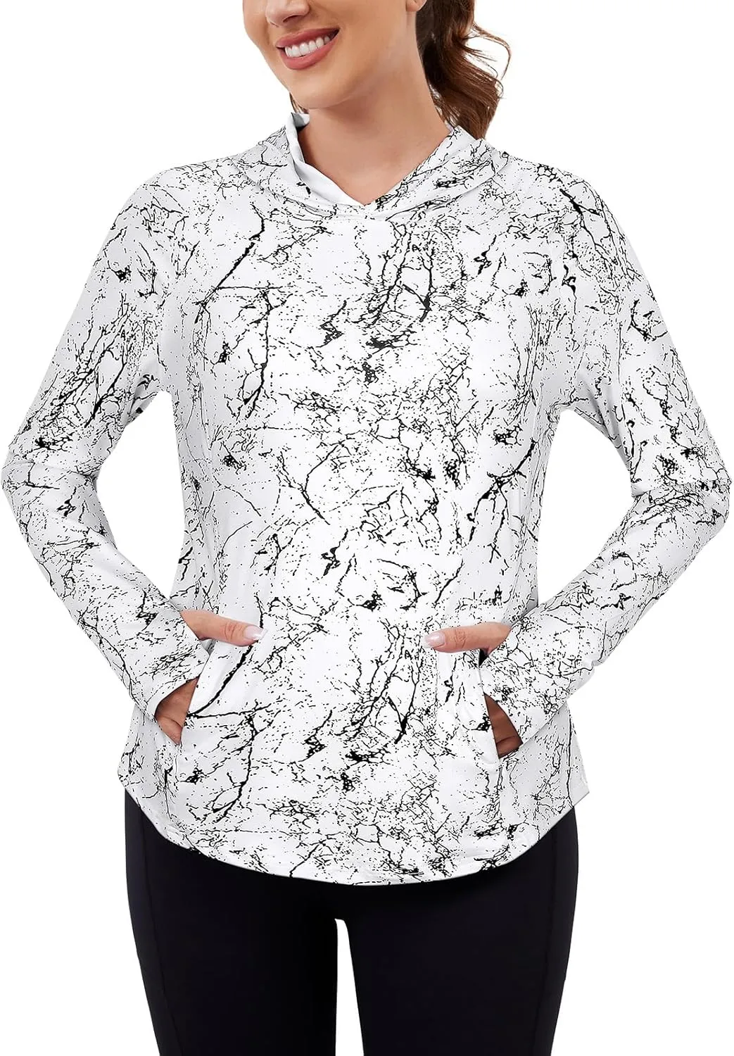 LURANEE Women's UPF 50  Sun Shirt SPF Long Sleeve Hoodie UV Protection Clothing Hiking Fishing Outdoor with Pockets