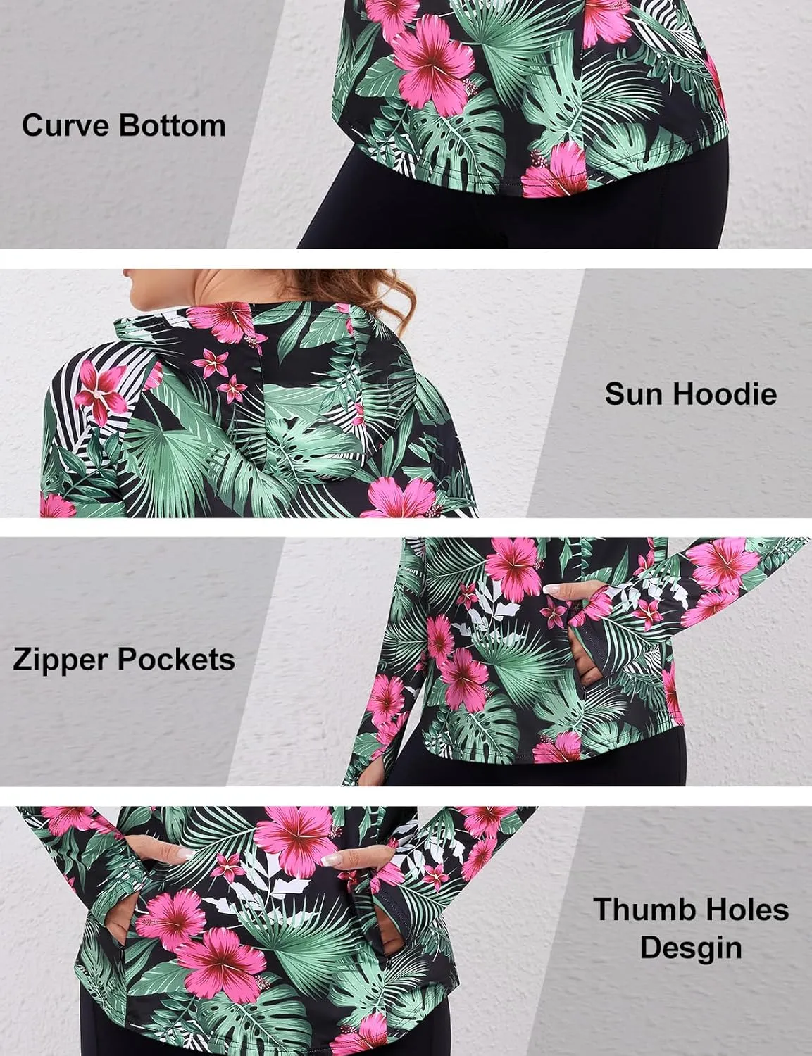LURANEE Women's UPF 50  Sun Shirt SPF Long Sleeve Hoodie UV Protection Clothing Hiking Fishing Outdoor with Pockets