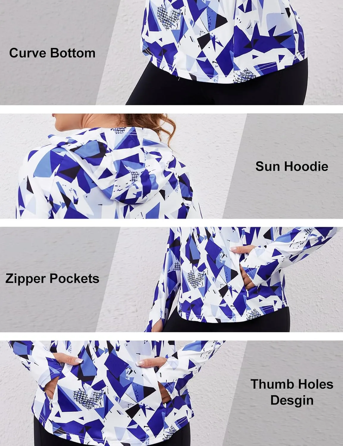 LURANEE Women's UPF 50  Sun Shirt SPF Long Sleeve Hoodie UV Protection Clothing Hiking Fishing Outdoor with Pockets