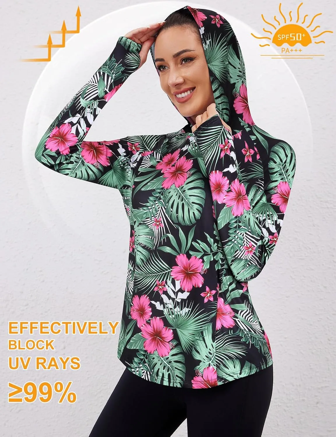 LURANEE Women's UPF 50  Sun Shirt SPF Long Sleeve Hoodie UV Protection Clothing Hiking Fishing Outdoor with Pockets