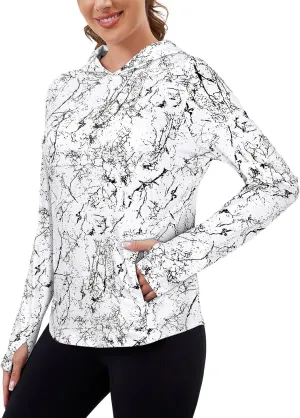 LURANEE Women's UPF 50  Sun Shirt SPF Long Sleeve Hoodie UV Protection Clothing Hiking Fishing Outdoor with Pockets