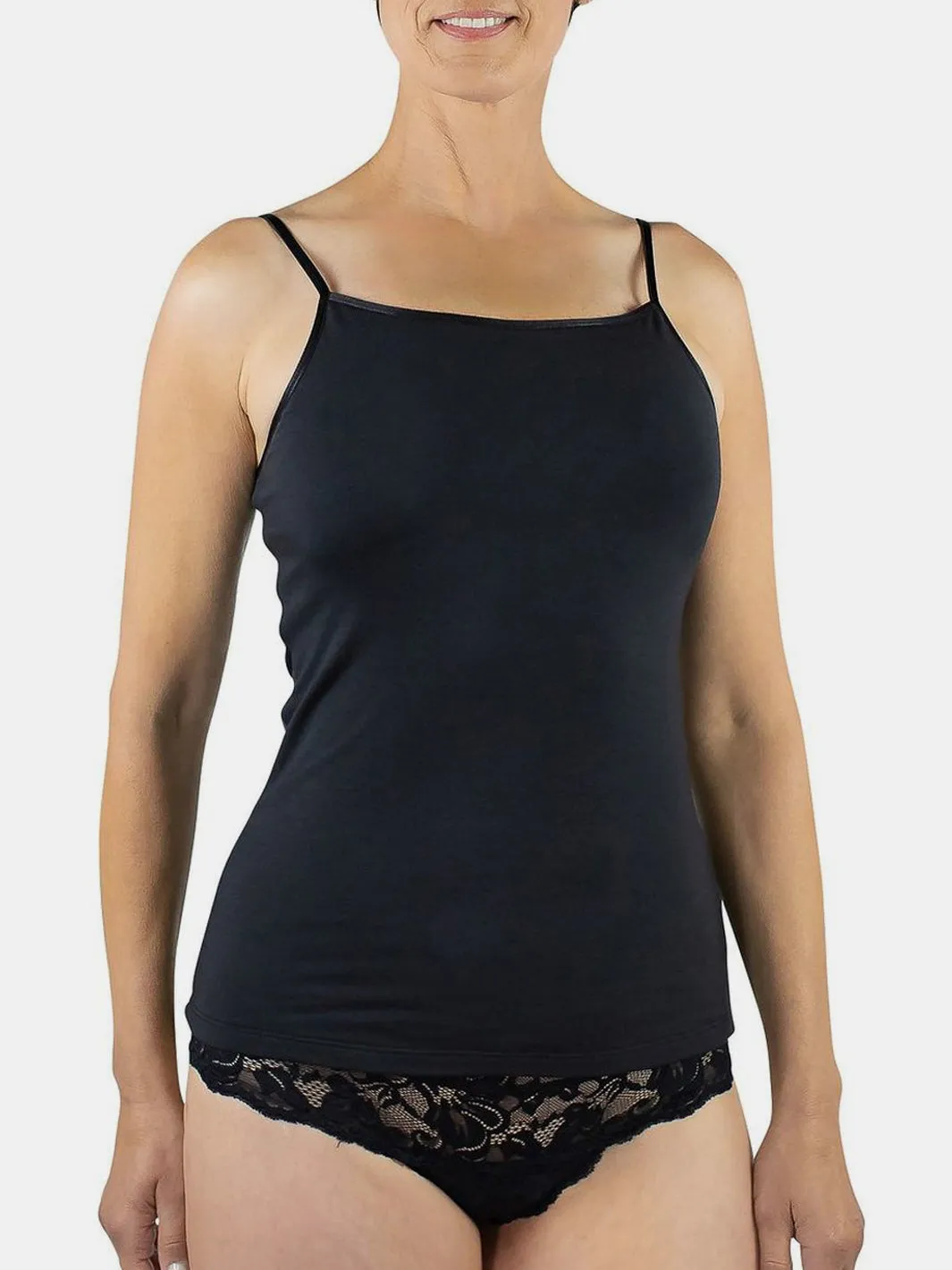 Maia Sustainable Jersey Camisole, Black