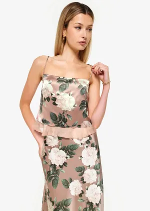 MALAGA CROPPED CAMISOLE IN GARDENIA BY CAMI NYC SPRING 25