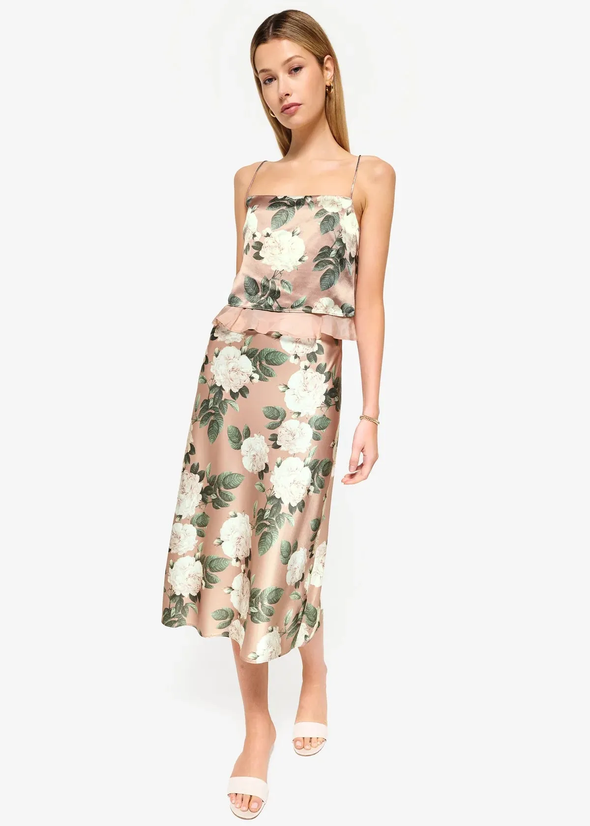 MALAGA CROPPED CAMISOLE IN GARDENIA BY CAMI NYC SPRING 25