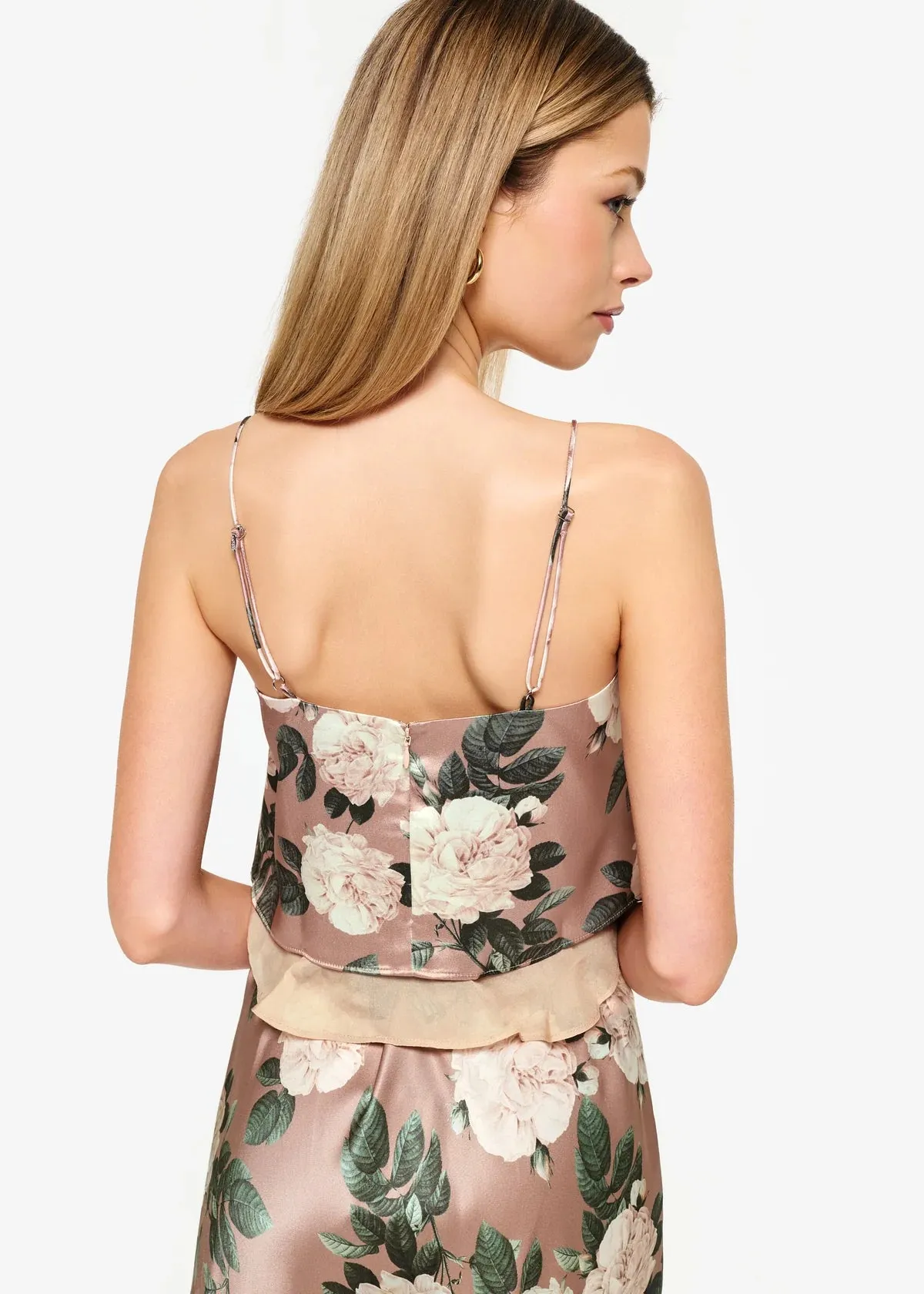 MALAGA CROPPED CAMISOLE IN GARDENIA BY CAMI NYC SPRING 25