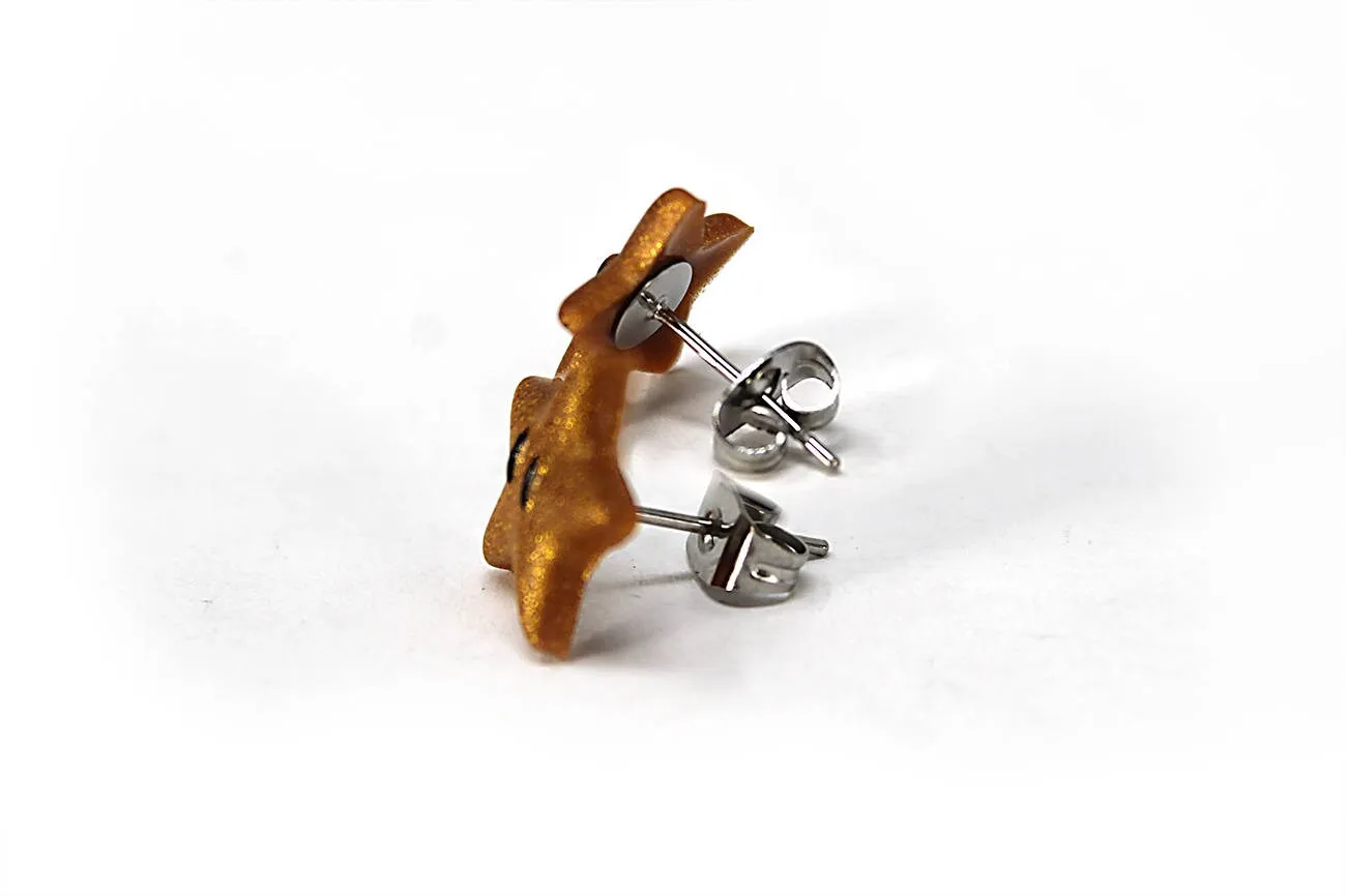 Mario Power Star Glow in the Dark Earrings Pair - Mario