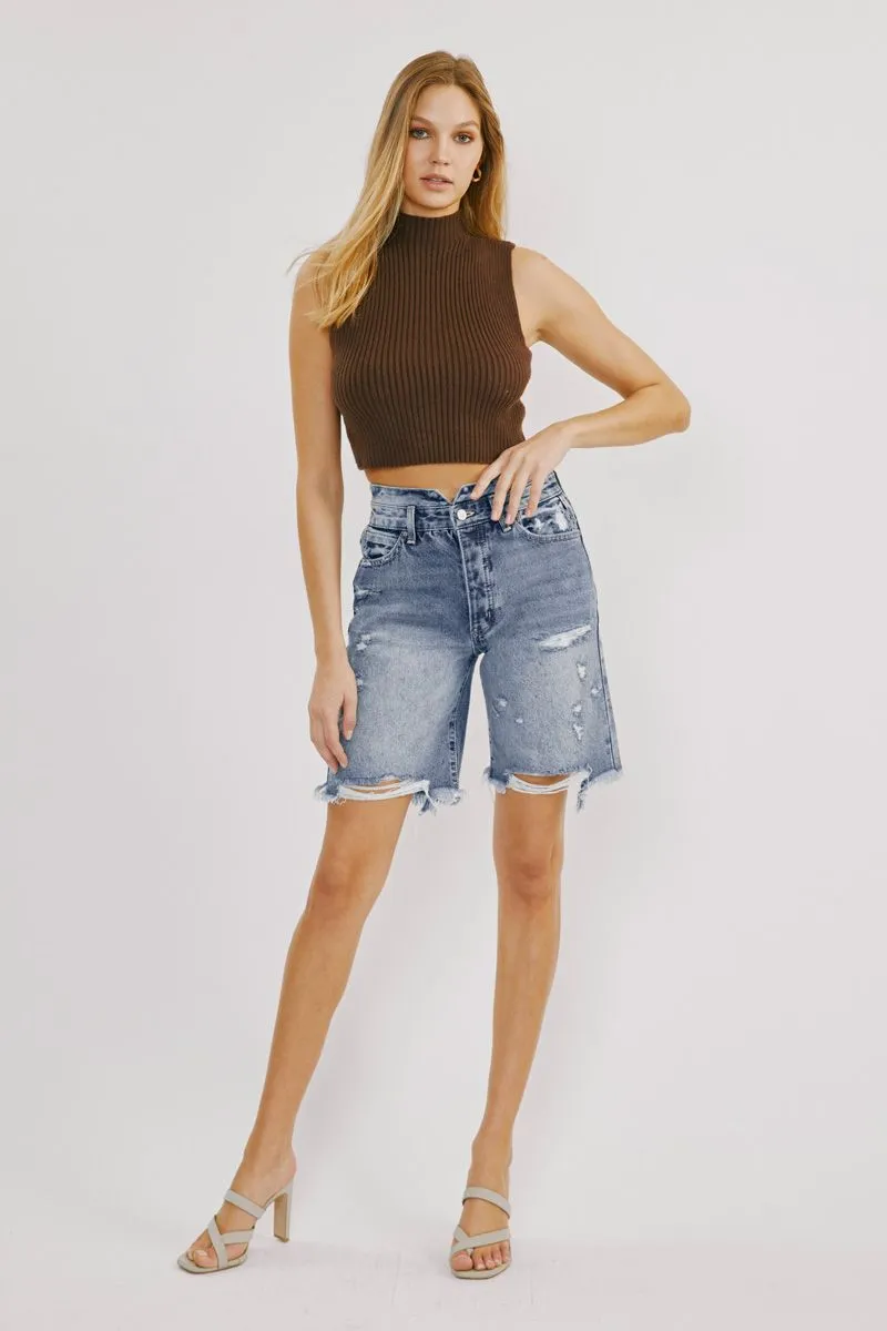 Marla Ultra  High Rise Bermuda Shorts