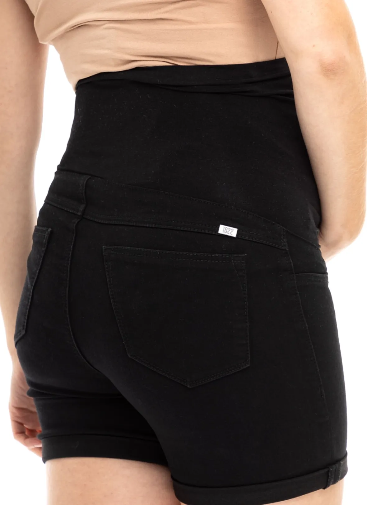 Maternity Roll Denim Shorts
