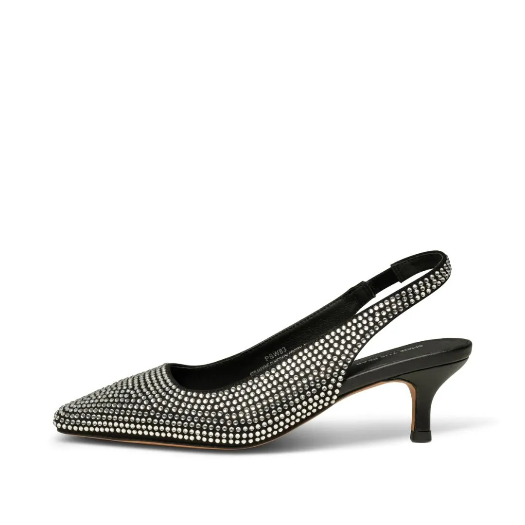 Maxine Slingback Crystal (Black)