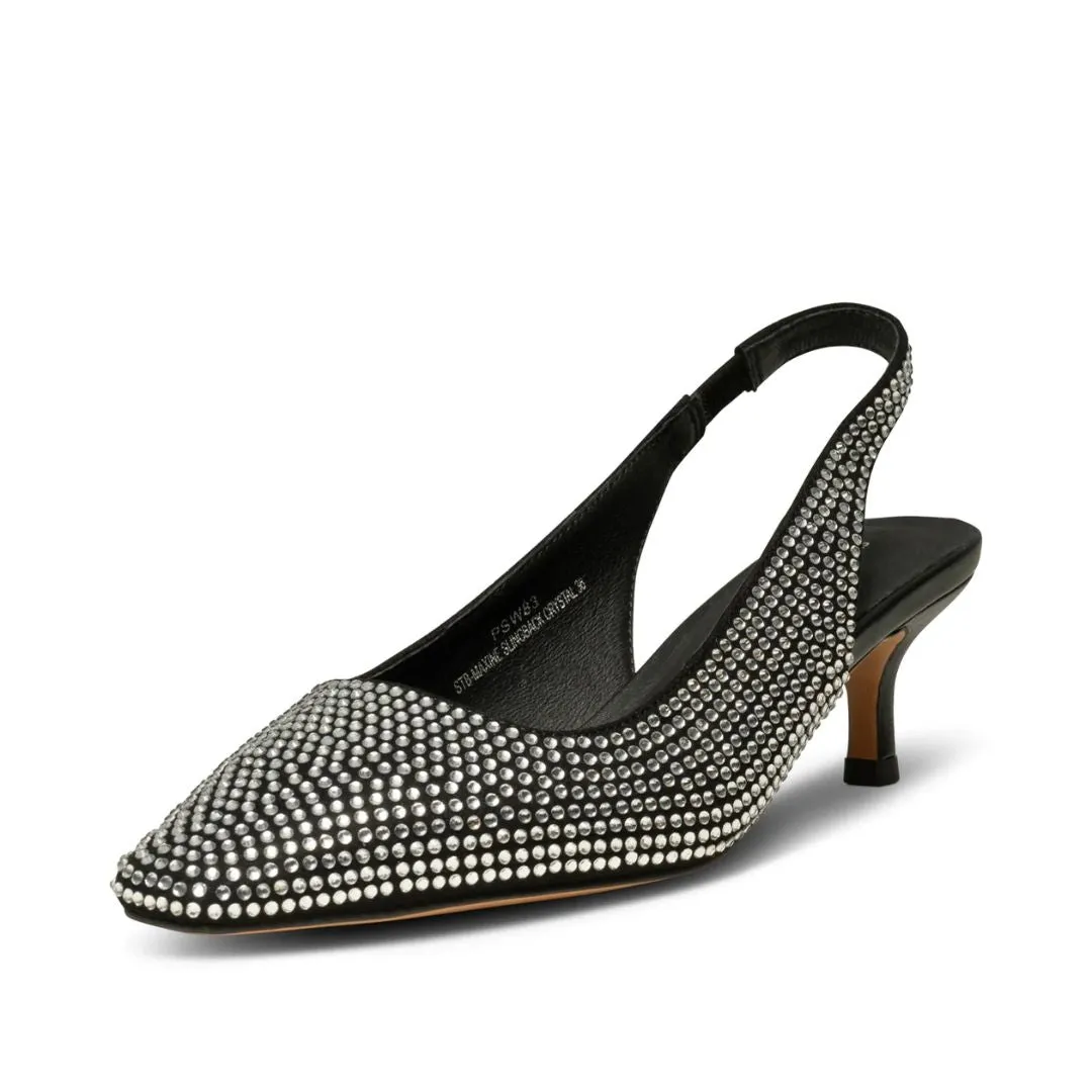 Maxine Slingback Crystal (Black)