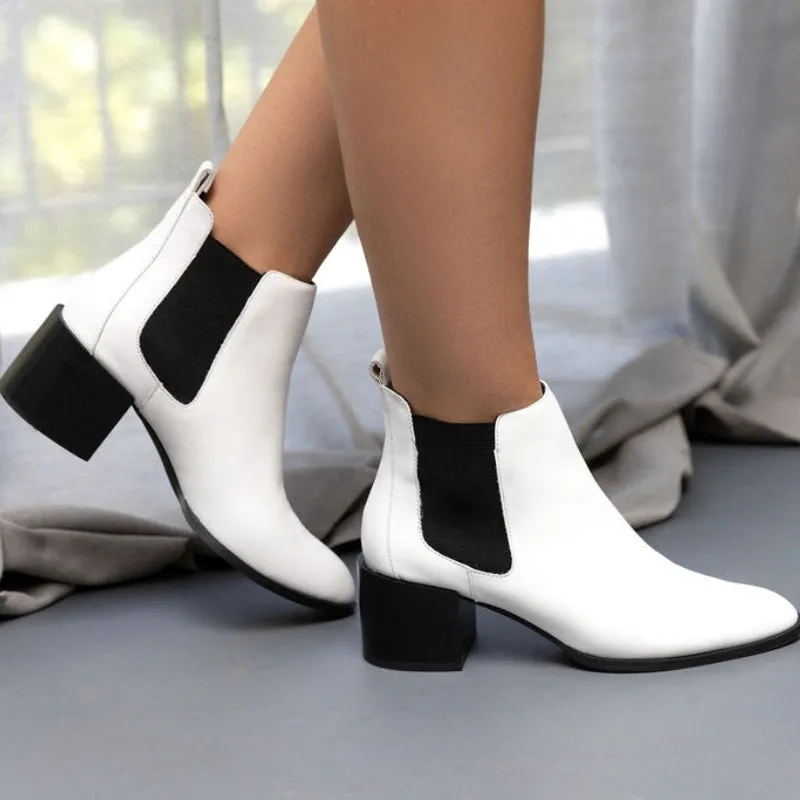Melissa Chelsea Boot In White Leather