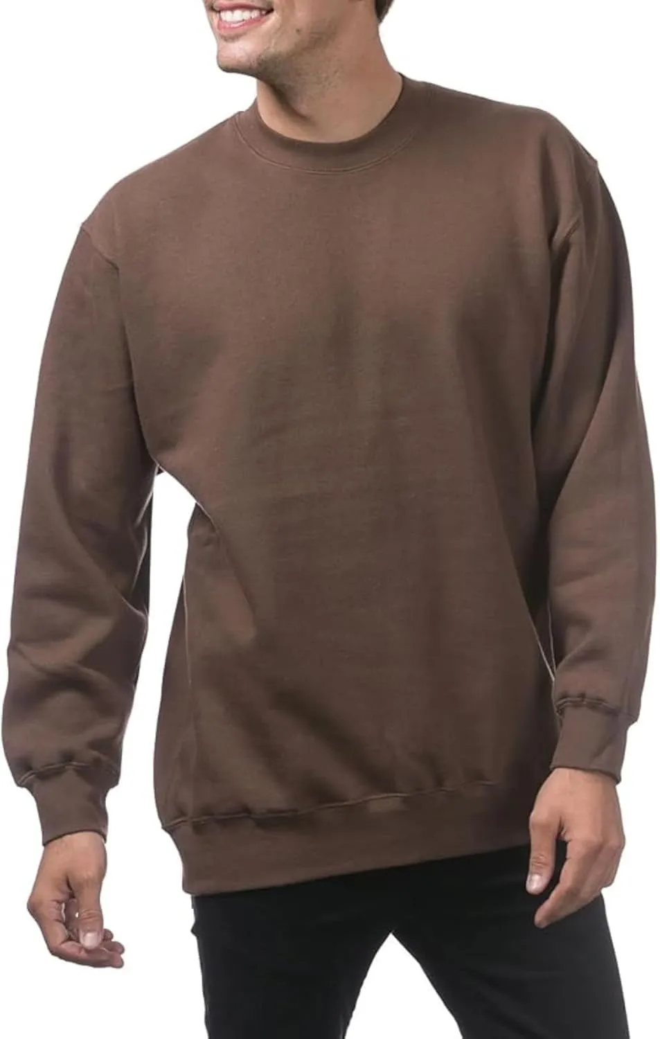 Men's Crewneck Sweatshirt Plain Sweatshirts Athletic Workout Sweat Shirts Soft Long Sleeve Pullover Shirt