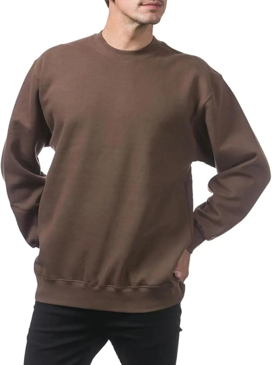 Men's Crewneck Sweatshirt Plain Sweatshirts Athletic Workout Sweat Shirts Soft Long Sleeve Pullover Shirt