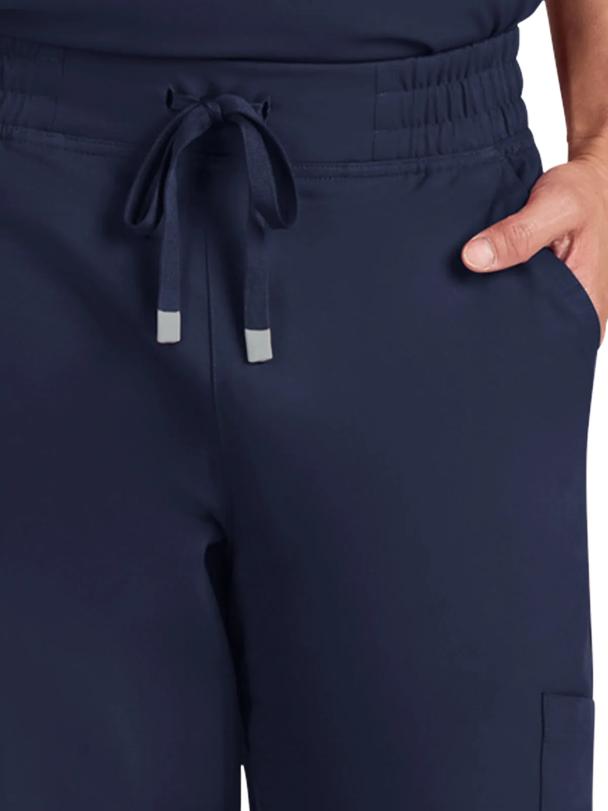 Men's Drawstring Elastic Waist Connective Jogger Pant - C600 - Navy