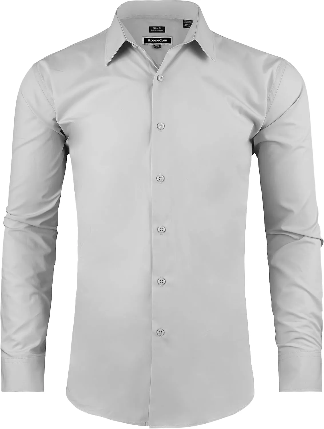 Men's Dress Shirt Slim Fit Long Sleeve Full Stretch Wrinkle-Resistant Business Casual Solid Button Down Shirts