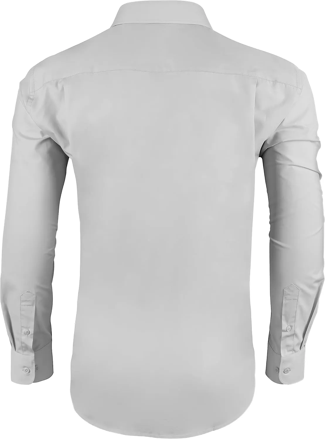 Men's Dress Shirt Slim Fit Long Sleeve Full Stretch Wrinkle-Resistant Business Casual Solid Button Down Shirts