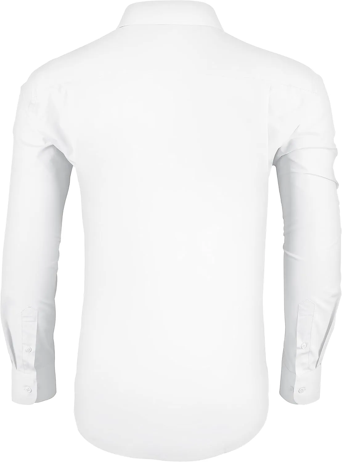 Men's Dress Shirt Slim Fit Long Sleeve Full Stretch Wrinkle-Resistant Business Casual Solid Button Down Shirts