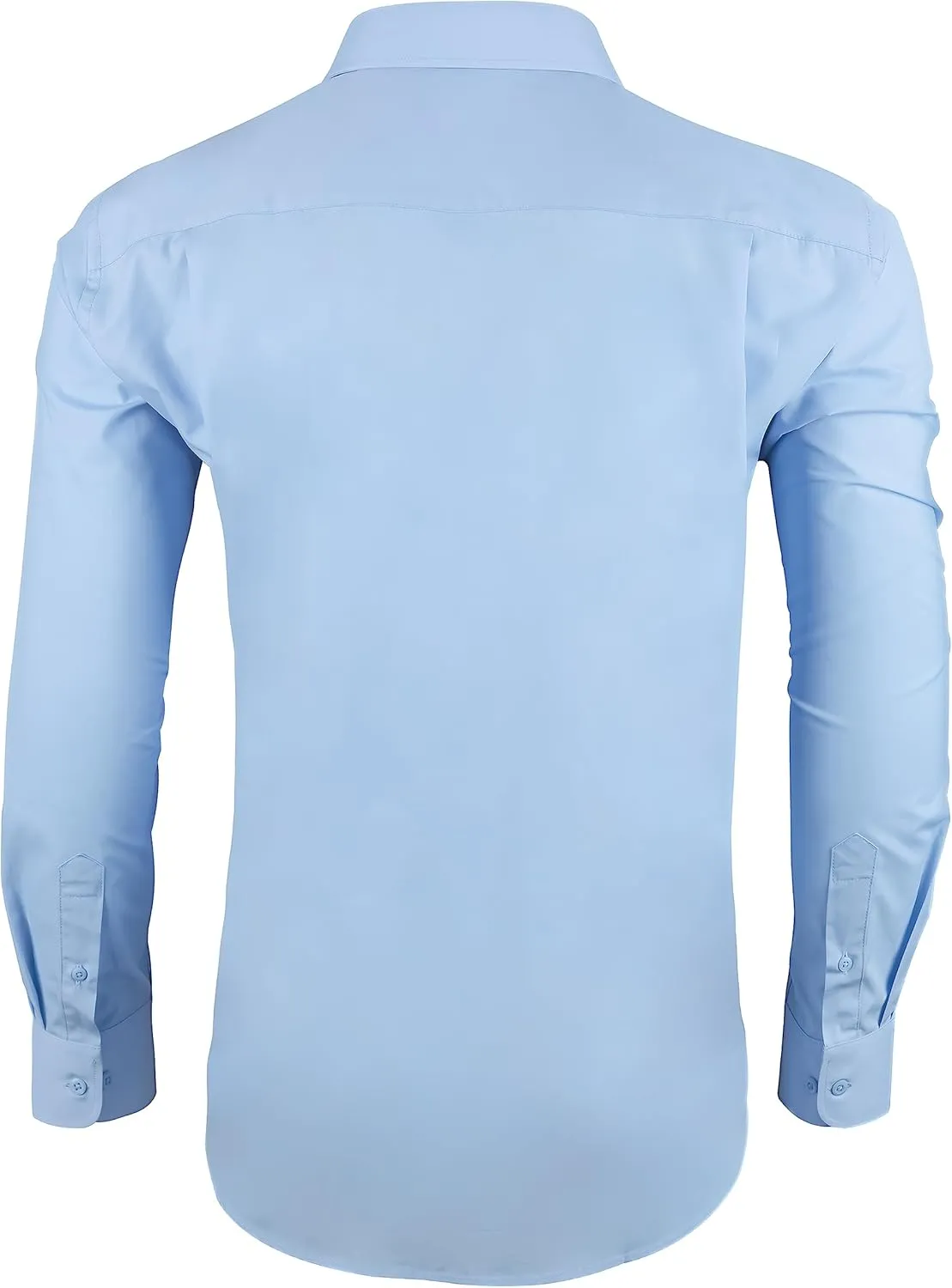 Men's Dress Shirt Slim Fit Long Sleeve Full Stretch Wrinkle-Resistant Business Casual Solid Button Down Shirts