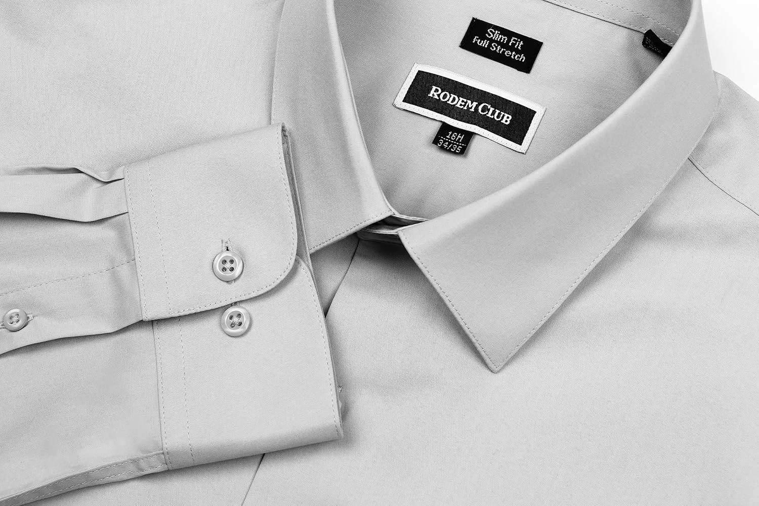 Men's Dress Shirt Slim Fit Long Sleeve Full Stretch Wrinkle-Resistant Business Casual Solid Button Down Shirts