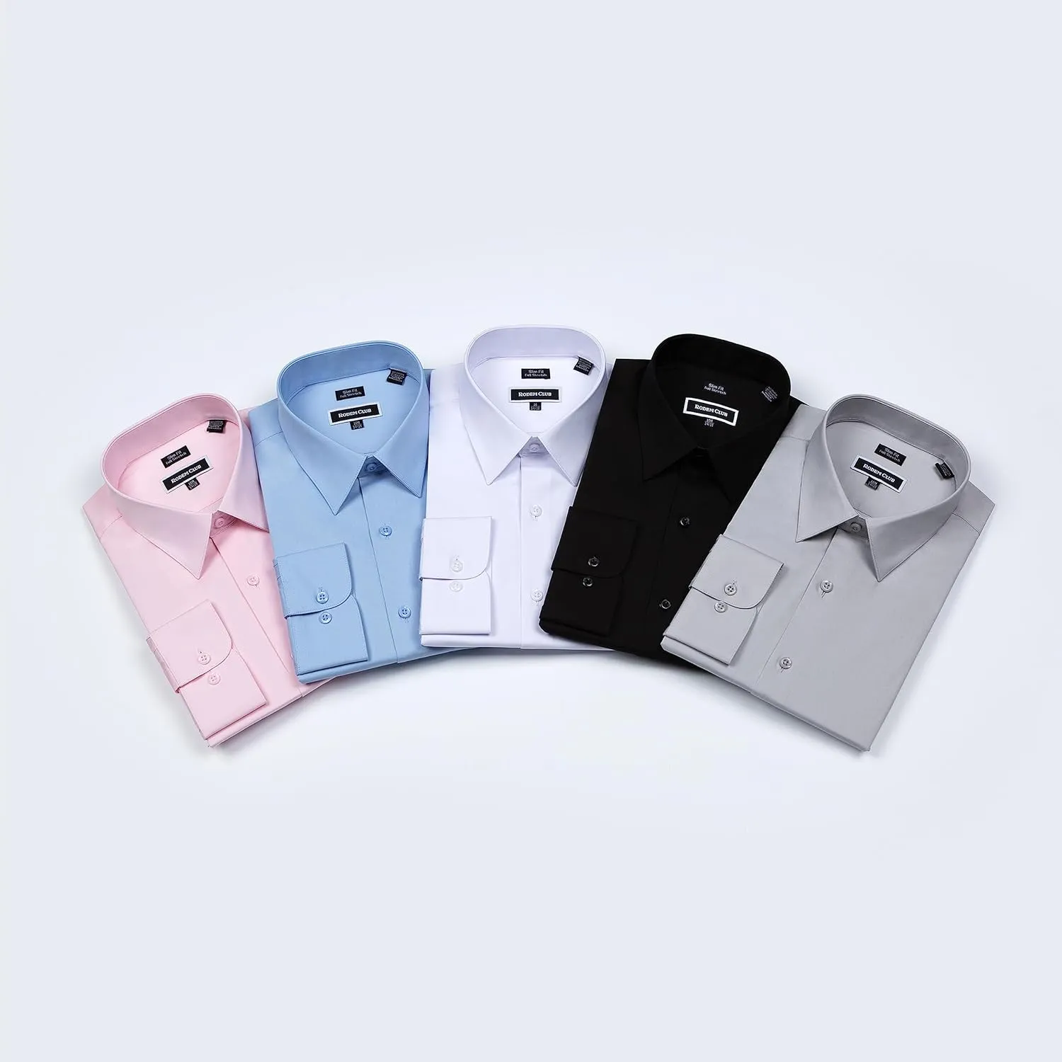 Men's Dress Shirt Slim Fit Long Sleeve Full Stretch Wrinkle-Resistant Business Casual Solid Button Down Shirts