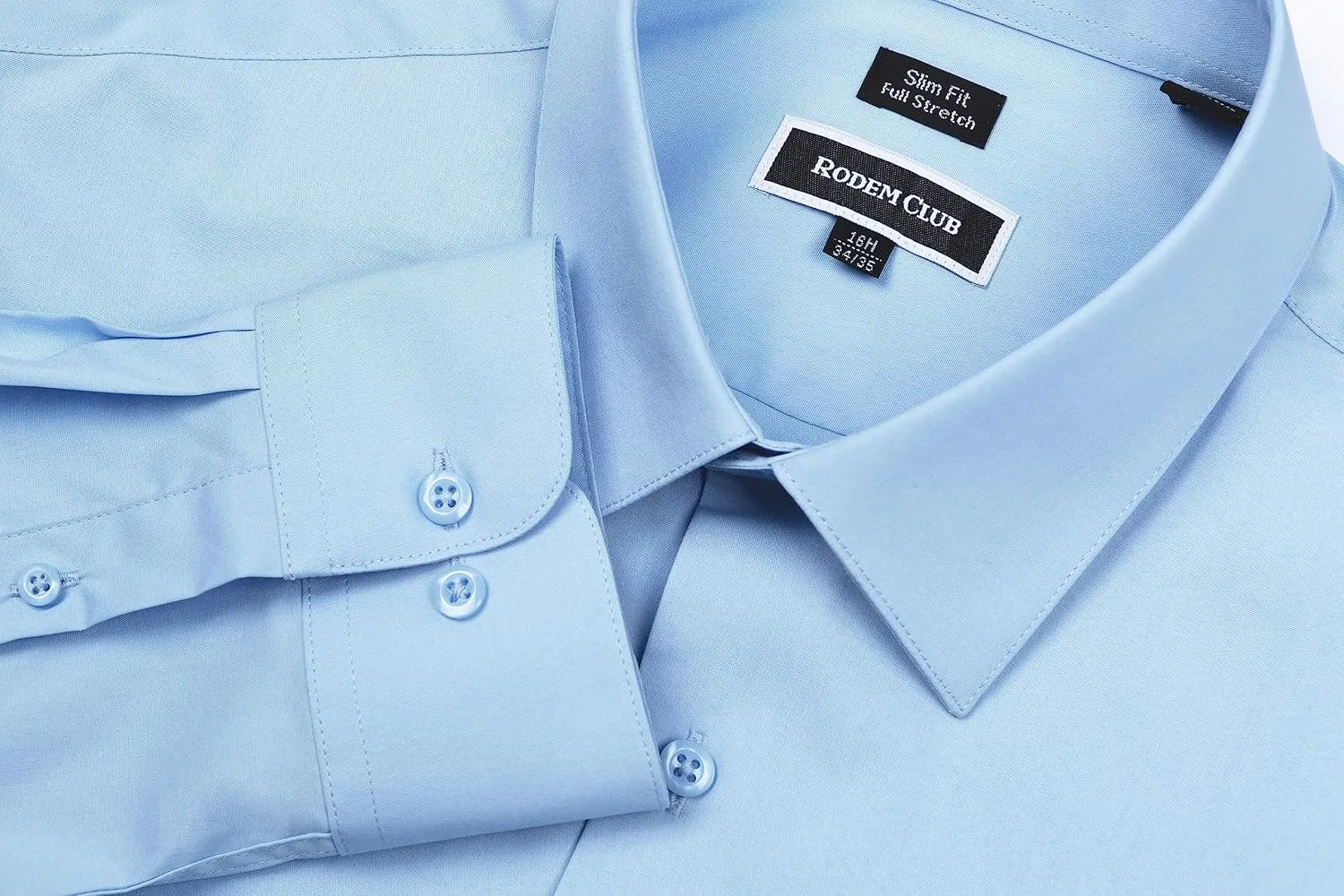 Men's Dress Shirt Slim Fit Long Sleeve Full Stretch Wrinkle-Resistant Business Casual Solid Button Down Shirts