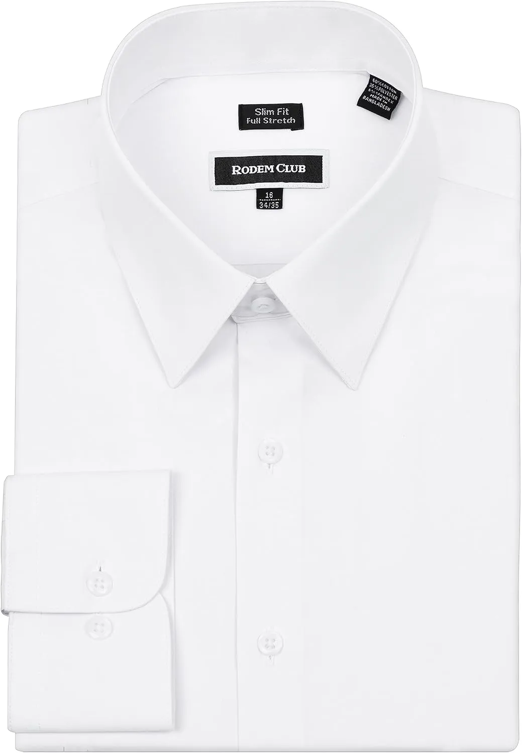 Men's Dress Shirt Slim Fit Long Sleeve Full Stretch Wrinkle-Resistant Business Casual Solid Button Down Shirts