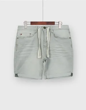 Men's Driverso Denim Jeans Shorts-Light Grey