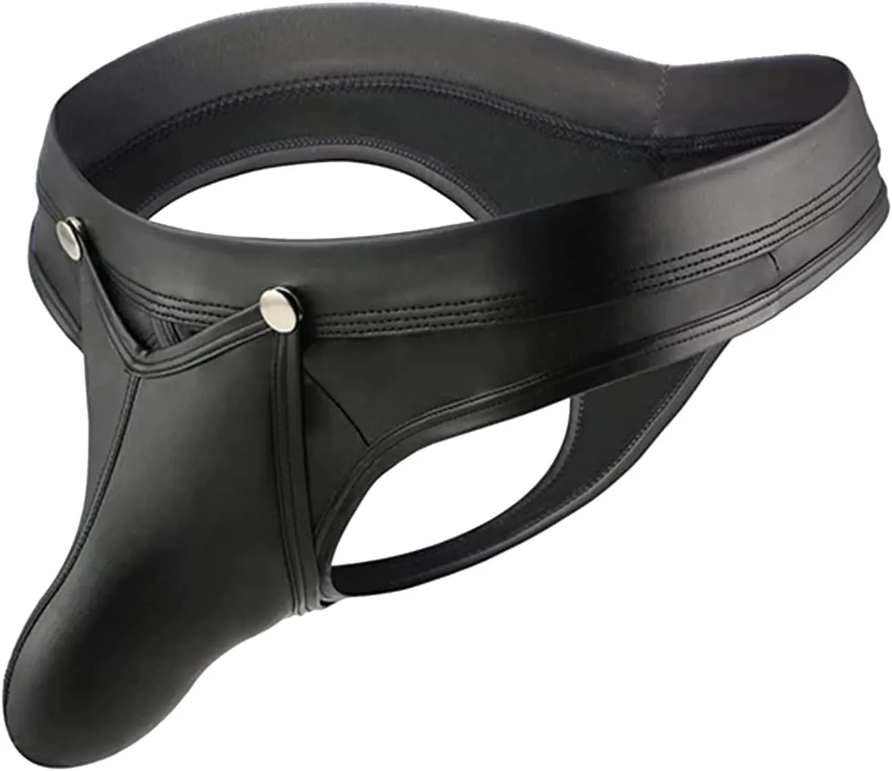 Mens Fashion Casual Solid Color Sexy Soft Leather Taste Underwear String Thong Bikini