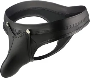 Mens Fashion Casual Solid Color Sexy Soft Leather Taste Underwear String Thong Bikini