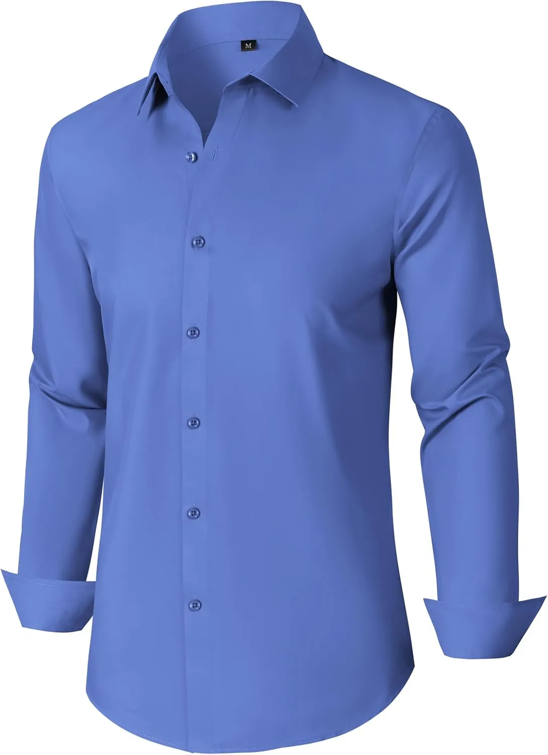 Mens Grade 3.5 Wrinkle-Resistant Dress Shirts Men's Long Sleeve Button Down Work Shirt for Men