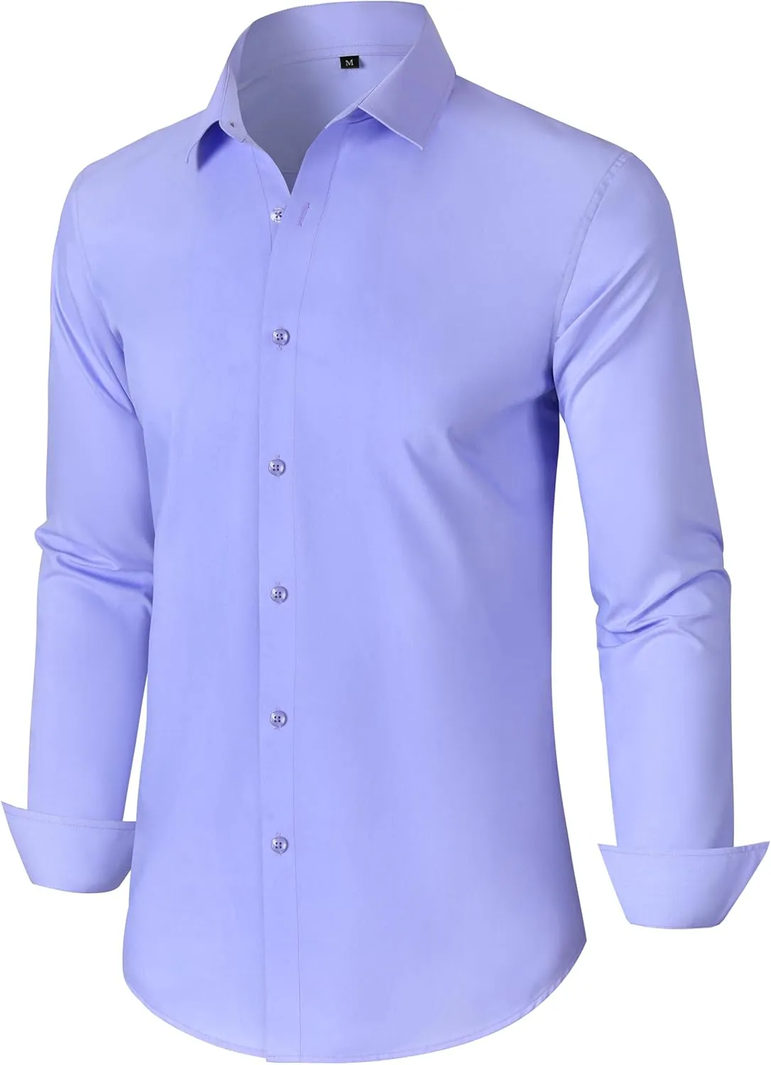 Mens Grade 3.5 Wrinkle-Resistant Dress Shirts Men's Long Sleeve Button Down Work Shirt for Men