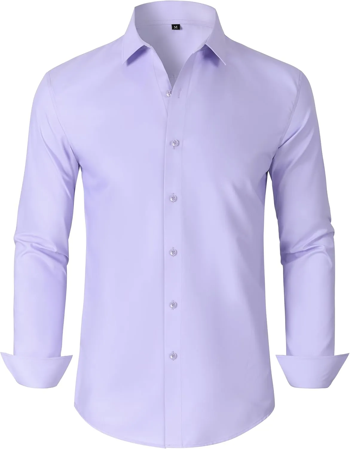 Mens Grade 3.5 Wrinkle-Resistant Dress Shirts Men's Long Sleeve Button Down Work Shirt for Men