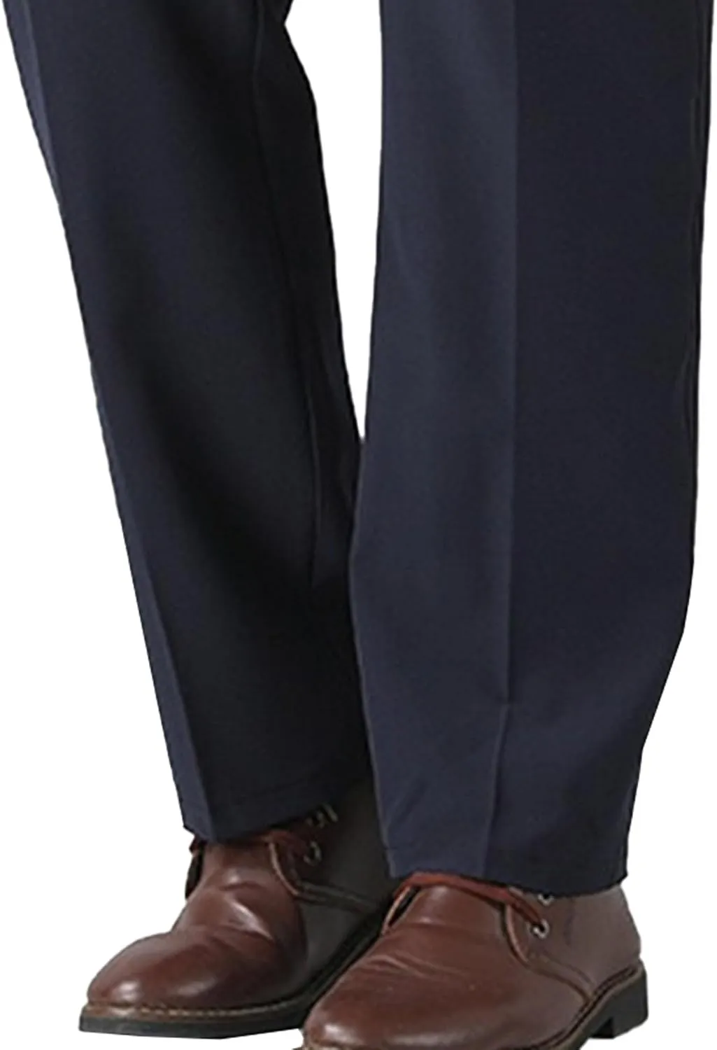 Men's High Waist Straight Leg Outdoor Pants Stretch Business Loose Fit Trousers Casual Solid Soft Sweatpants