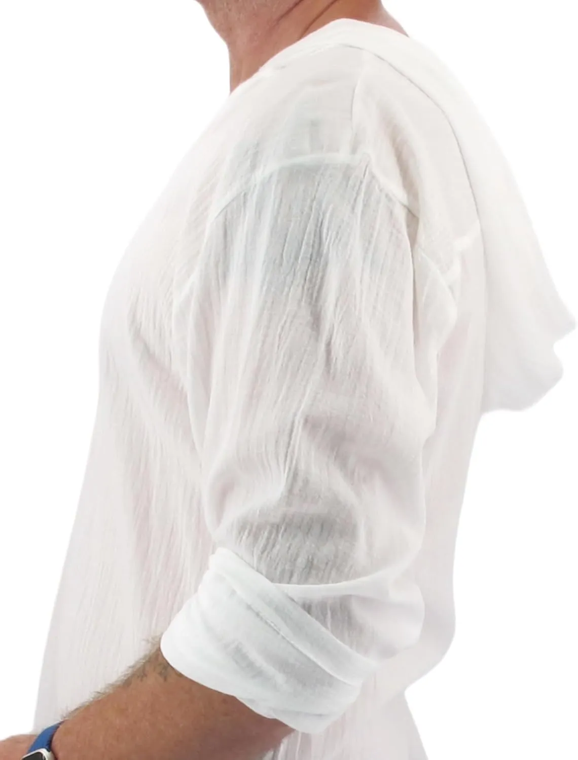 Men's Hoodie Hippie Shirts Beach 100% Soft Cotton Top Yoga Shirt Boho