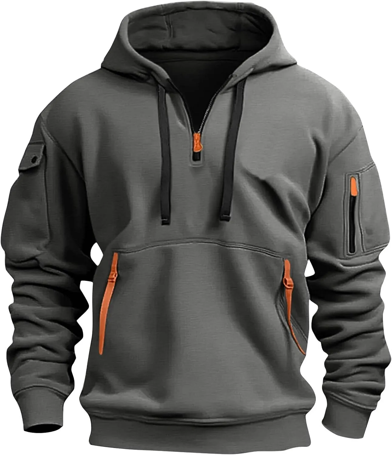 Men's Hoodies Stylish Fall Trendy Long Sleeve Lightweight Drawstring Hoodies Outerwear Fashion Soft Sweatshirt
