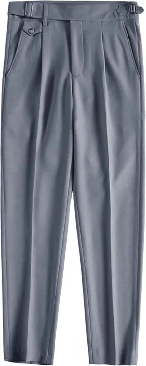 Men'S Modern Wrinkle Resistant Chino Pants Slim Fit Flat Front Traveler Pant Skinny Fit Business Dress Pants
