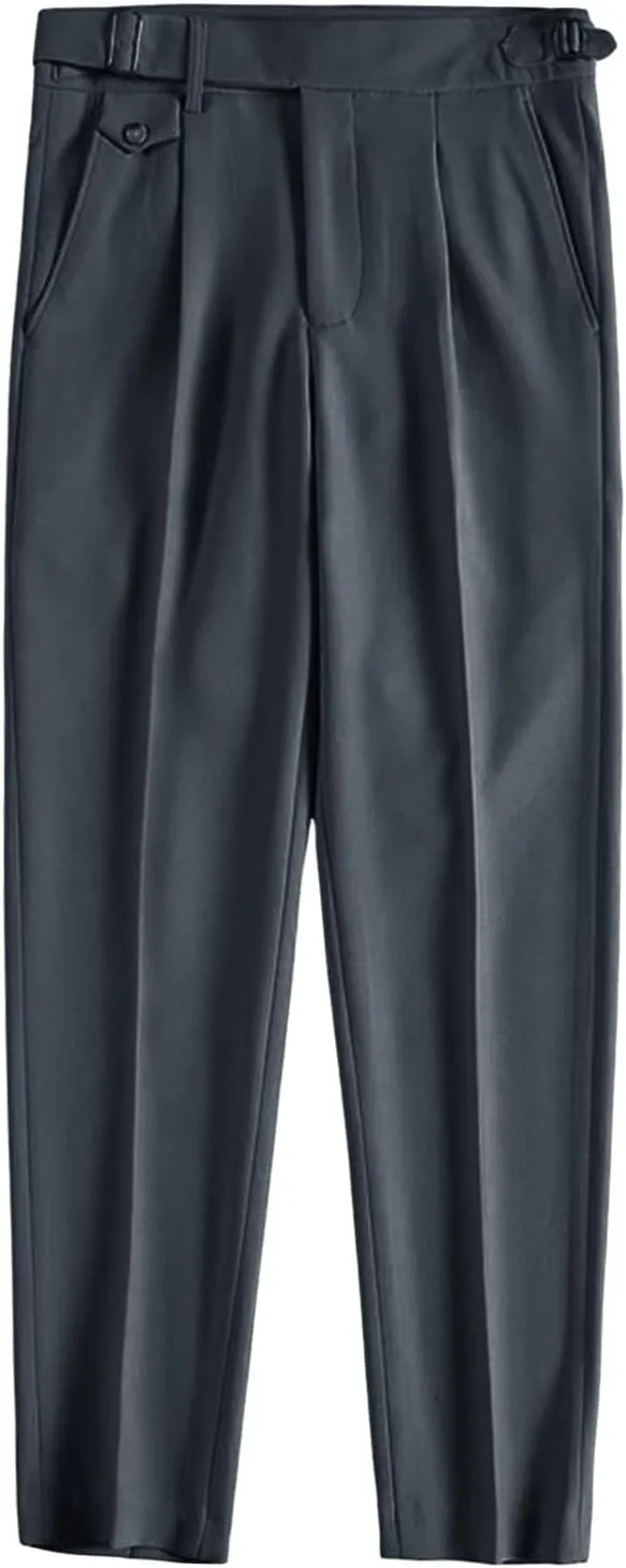 Men'S Modern Wrinkle Resistant Chino Pants Slim Fit Flat Front Traveler Pant Skinny Fit Business Dress Pants