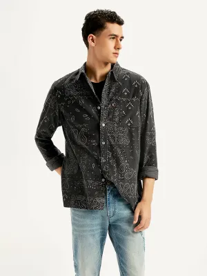 Men's Paisley Print Slim Fit Shirt
