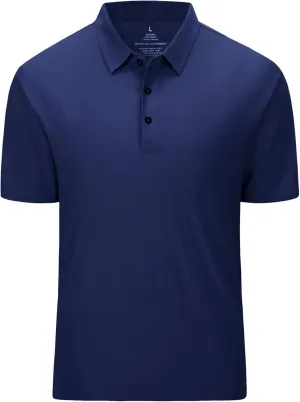 Men's Seamless Polo Shirt Slim Fit Collared Short Sleeve Cool Skin-Friendly Quick-Drying for Casual Work