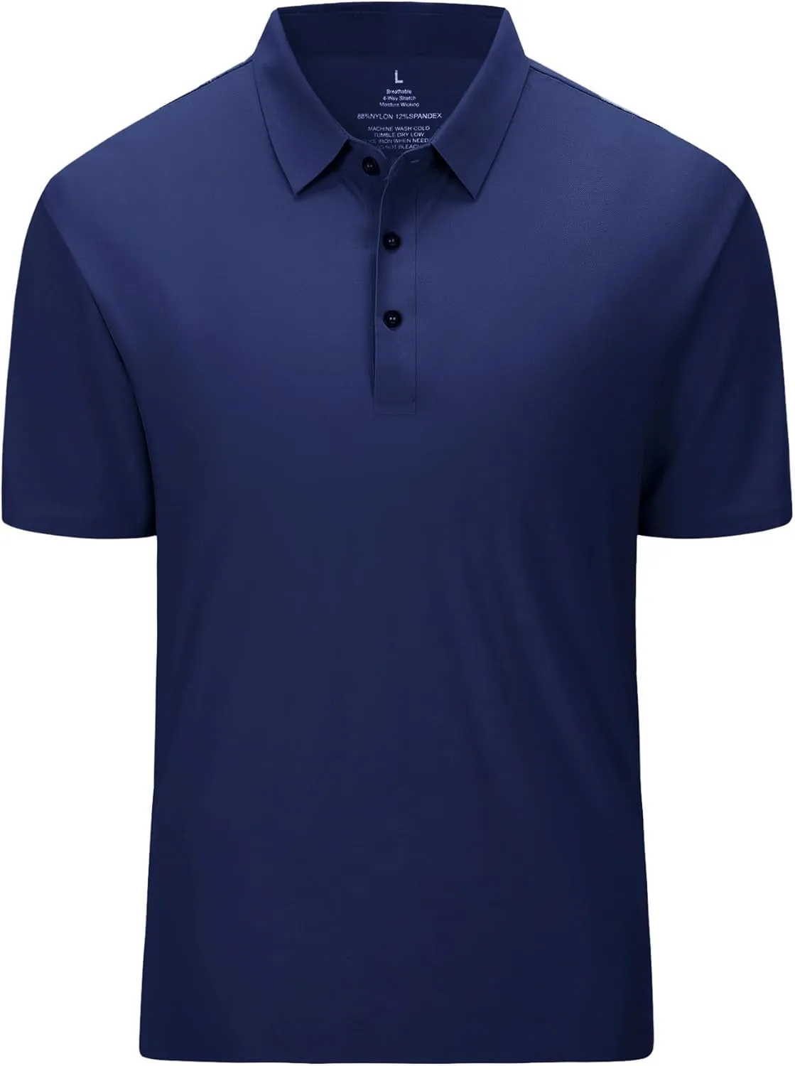 Men's Seamless Polo Shirt Slim Fit Collared Short Sleeve Cool Skin-Friendly Quick-Drying for Casual Work