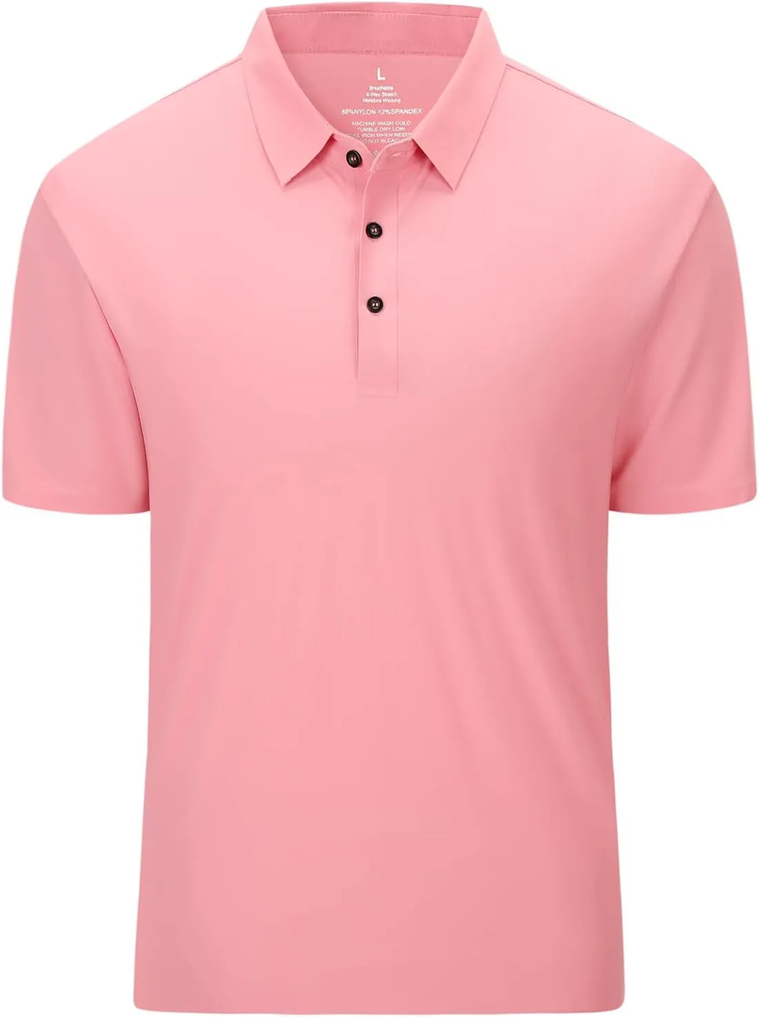 Men's Seamless Polo Shirt Slim Fit Collared Short Sleeve Cool Skin-Friendly Quick-Drying for Casual Work