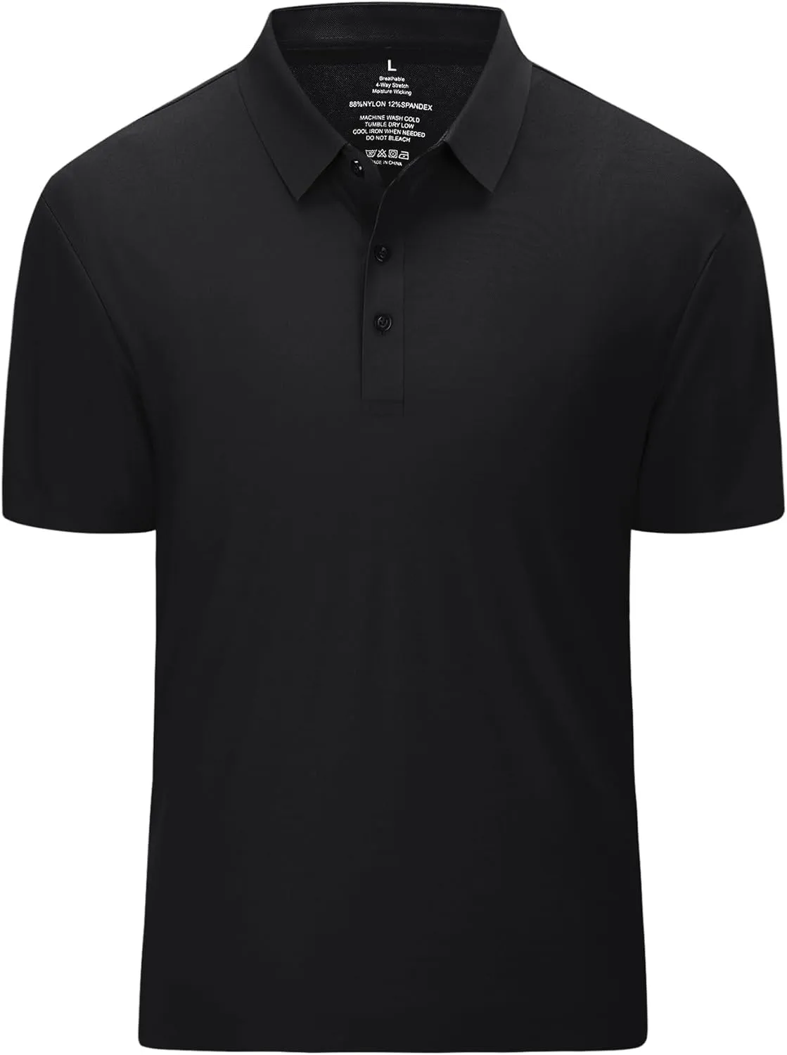 Men's Seamless Polo Shirt Slim Fit Collared Short Sleeve Cool Skin-Friendly Quick-Drying for Casual Work