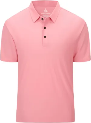 Men's Seamless Polo Shirt Slim Fit Collared Short Sleeve Cool Skin-Friendly Quick-Drying for Casual Work