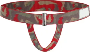 Men's Sexy Open Front Underwear Soft Comfortable Briefs Men's Sexy Panties Lingerie Hollow Thong Brief Underpants Red